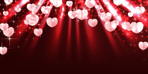 Día San Valentín Corazón Fondo Rosa — Archivo Imágenes Vectoriales