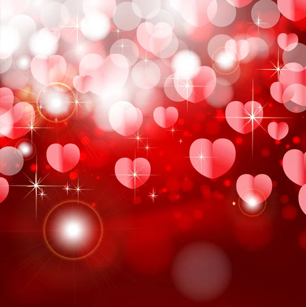 Día San Valentín Corazón Fondo Rosa — Archivo Imágenes Vectoriales