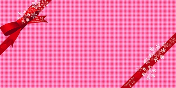 Pink Ribbon Valentijnsdag Achtergrond — Stockvector