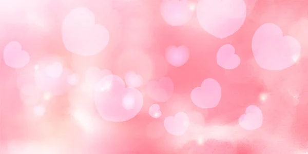 Ημέρα Του Αγίου Βαλεντίνου Καρδιά Ροζ Φόντο — Διανυσματικό Αρχείο