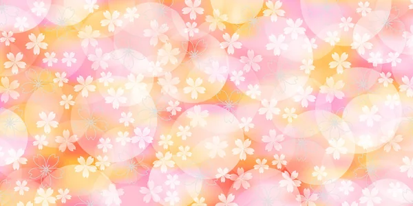 Cherry Blossoms Japanese Pattern Spring Background — Stock Vector