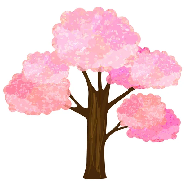 Kirschblüten Frühling Blume Symbol — Stockvektor