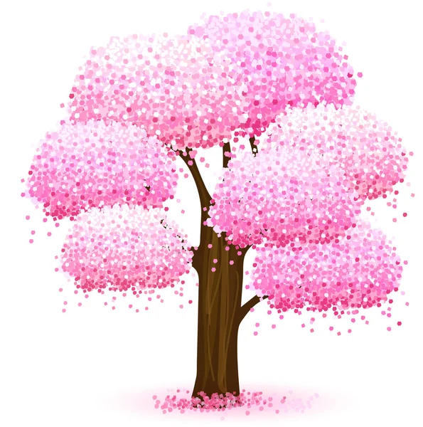 Kirschblüten Frühling Blume Symbol — Stockvektor