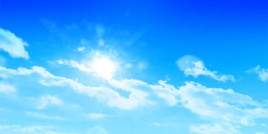 Sky clouds landscape blue background