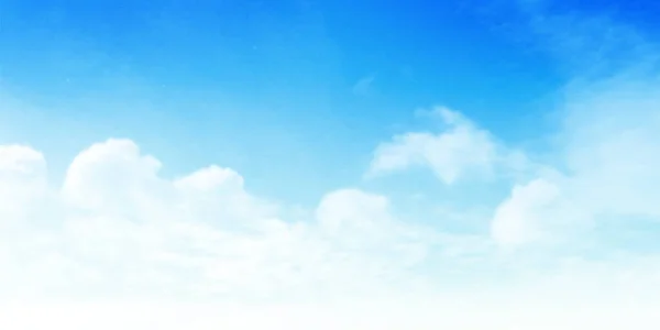 Sky Clouds Landscape Blue Background — стоковый вектор