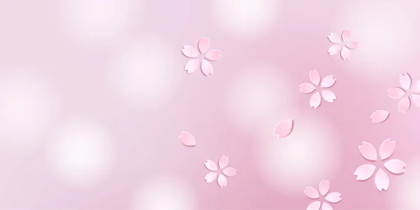 桜の花春の花背景 — ストックベクタ