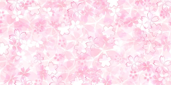 Cherry Blossoms Spring Flower Background — Stock Vector