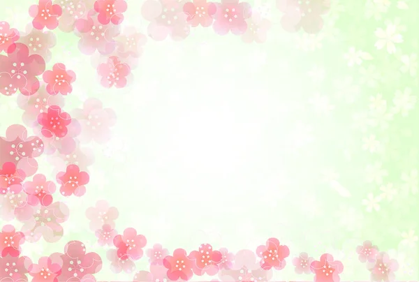 Fleurs Cerisier Fond Printemps Prunier — Image vectorielle
