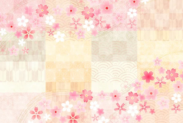 Cherry Blossoms Jarní Květinové Pozadí — Stockový vektor