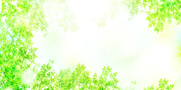 清新的绿叶景观背景 — 图库矢量图片