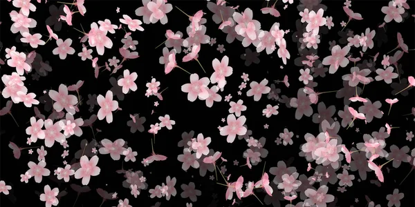 Fleurs Cerisier Fond Fleur Printemps — Image vectorielle