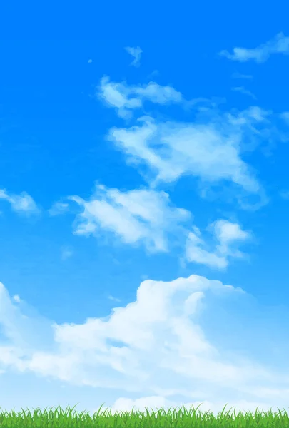 Himmel Wolke Wiese Landschaft Hintergrund — Stockvektor