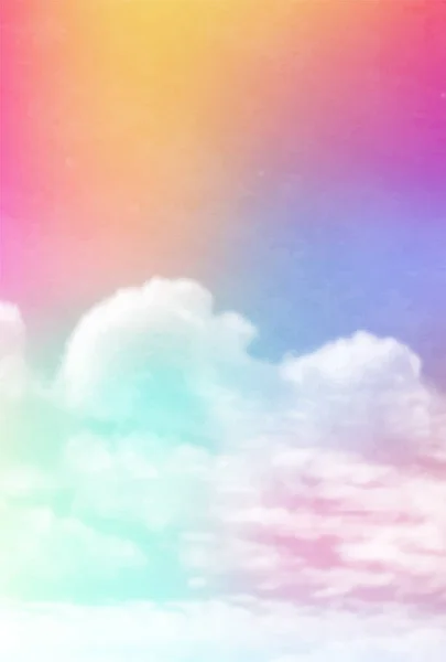 Cielo Nubes Coloridas Paisaje Fondo — Vector de stock