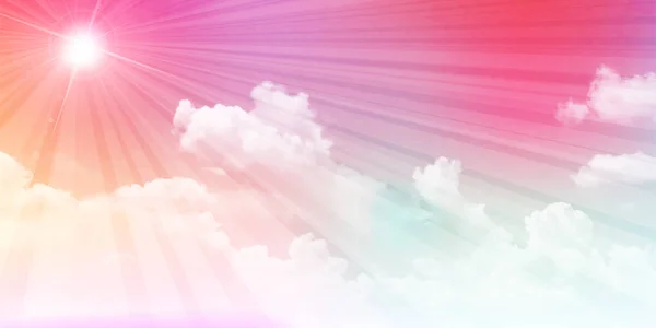 Cielo Nubes Coloridas Paisaje Fondo — Vector de stock