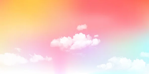Cielo Nubes Coloridas Paisaje Fondo — Archivo Imágenes Vectoriales