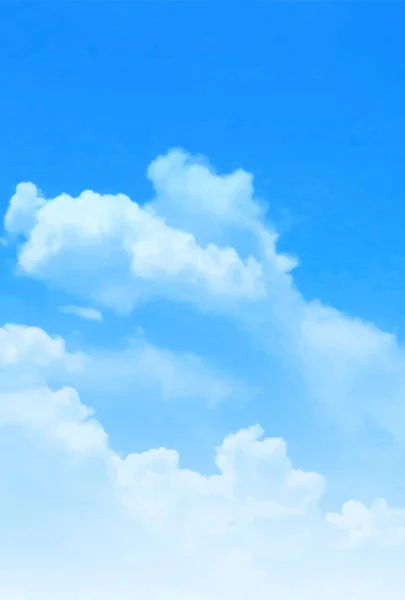 Sky Clouds Blue Landscape Background — Stock Vector