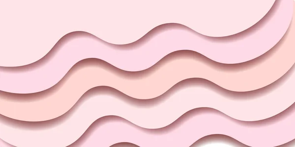 Spring Wave Papier Japonais Fond Rose — Image vectorielle