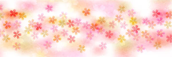 桜の花春の花背景 — ストックベクタ