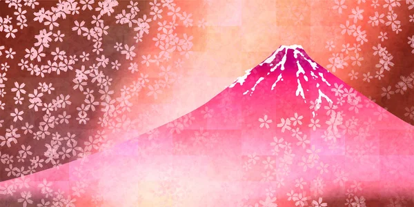 Fuji Kiraz Çiçeği Bahar Arkaplanı — Stok Vektör