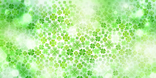 Jetel Čerstvé Zelené Listy Pozadí — Stockový vektor