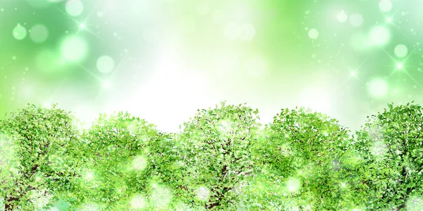 Свіже Зелене Дерево Весняний Фон — стоковий вектор