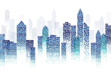 Kentsel kondominyum arkaplanı inşa ediliyor 