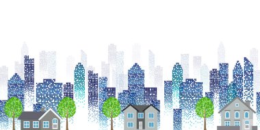 Kentsel kondominyum arkaplanı inşa ediliyor 