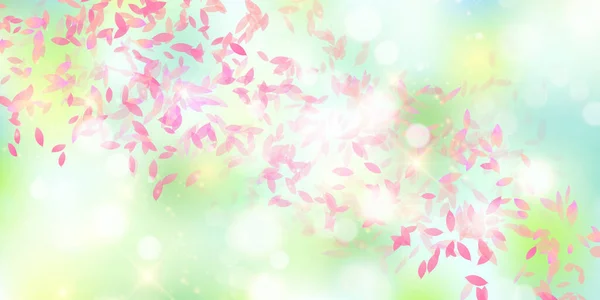 Cherry Blossoms Spring Flower Background — Stock Vector