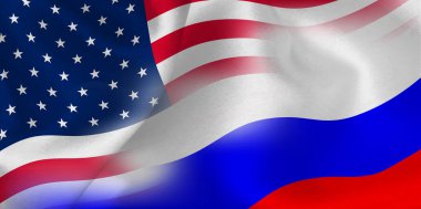 Amerika Rusya ulusal bayrak arka plan
