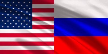 Amerika Rusya ulusal bayrak arka plan