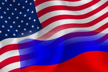 Amerika Rusya ulusal bayrak arka plan