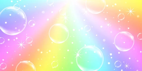 色彩艳丽的肥皂泡沫背景 — 图库矢量图片