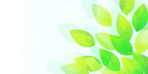 Taze Yeşil Yapraklar Japon Desenli Arka Plan — Stok Vektör