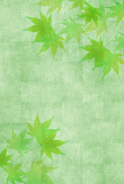 Feuilles Érable Vertes Fraîches Contexte — Image vectorielle