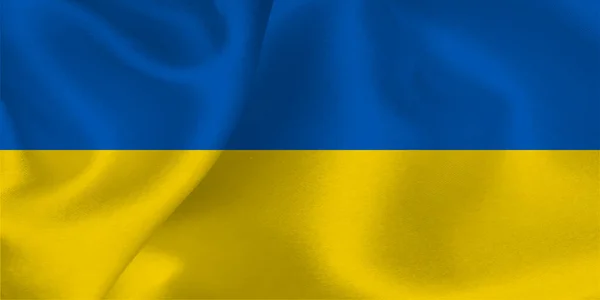 Український Національний Прапор Шовк — стоковий вектор