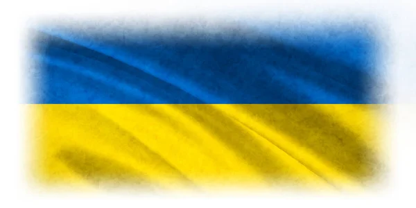 Ukraińska Flaga Japońskie Tło Papieru — Wektor stockowy