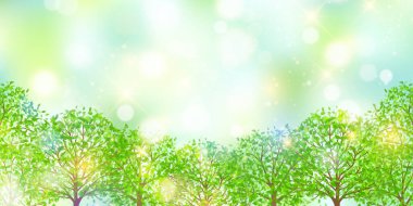 Taze yeşil yaprak ağacı arka planı 