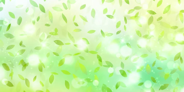 Fresco Verde Folhas Primavera Fundo —  Vetores de Stock