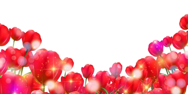 Tulipán Flor Primavera Acuarela Fondo — Vector de stock
