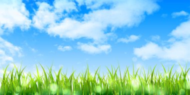 Gökyüzü çayır bulutları manzara arkaplanı