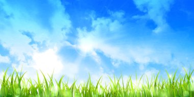 Gökyüzü çayır bulutları manzara arkaplanı