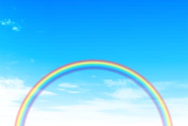 Gökkuşağı bulutları manzara