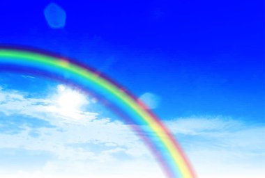 Gökkuşağı bulutları manzara