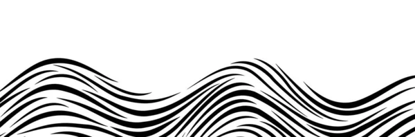 Хвильове Море Японська Модель Літній Фон — стоковий вектор