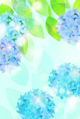 Ortanca yağmurlu mevsimlik çiçek arkaplanı