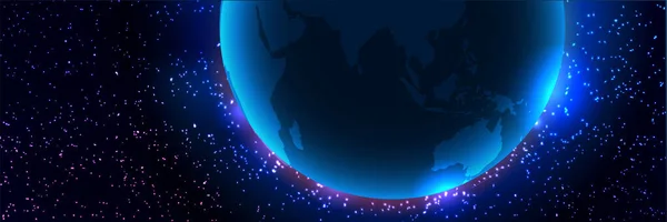 Terre Ciel Nocturne Paysage Fond — Image vectorielle
