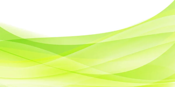 緑の波の曲線の背景 — ストックベクタ