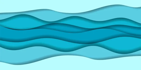 Sea Wave Kurva Japanskt Papper Bakgrund — Stock vektor