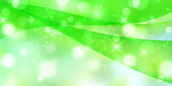 Čerstvé Zelené Vlnové Křivky Pozadí — Stockový vektor