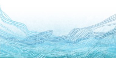 Dalga deniz Japon desenli arka plan